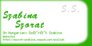 szabina szorat business card